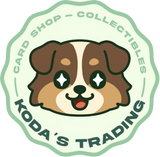 Logo of Koda's Trading with a cartoon dog face and text on a white background